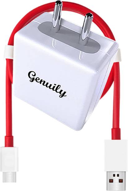 Genuily 80 W SuperVOOC 6 A Wall Charger for Mobile with Detachable Cable