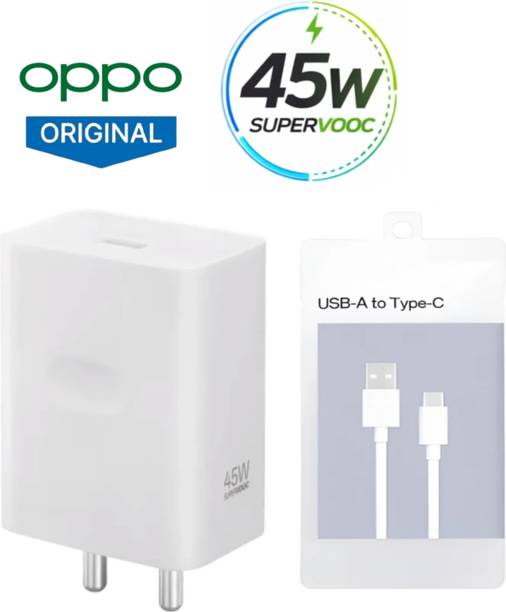OPPO 45 W SuperVOOC 6 A Single Port Mobile Charger with Detachable Cable