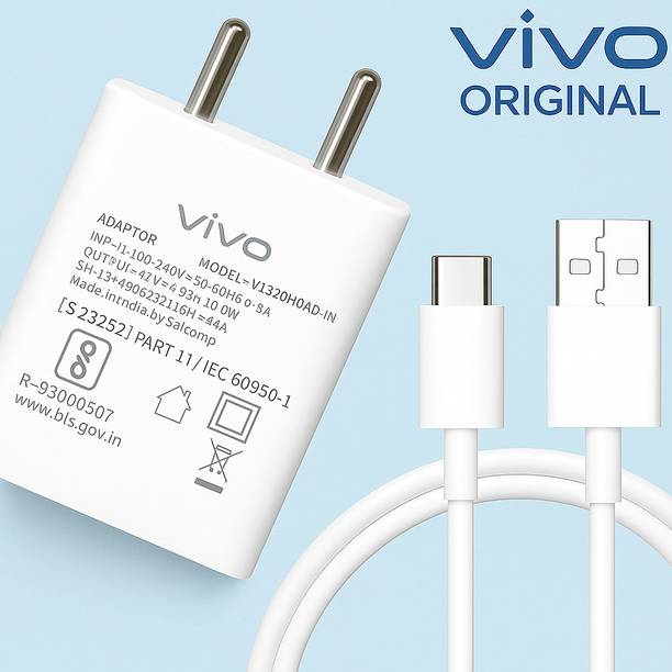 vivo 18 W Quick Charge 2 A Wall Charger for Mobile with Detachable Cable
