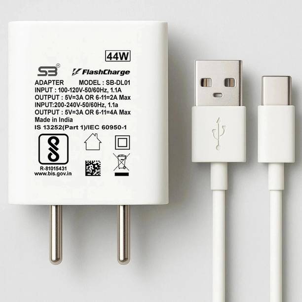 SB 44 W 4 A Wall Charger for Mobile with Detachable Cable