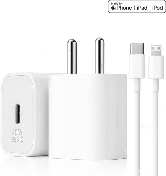 RVAT 20 W PD 3 A Wall Charger for Mobile with Detachable Cable