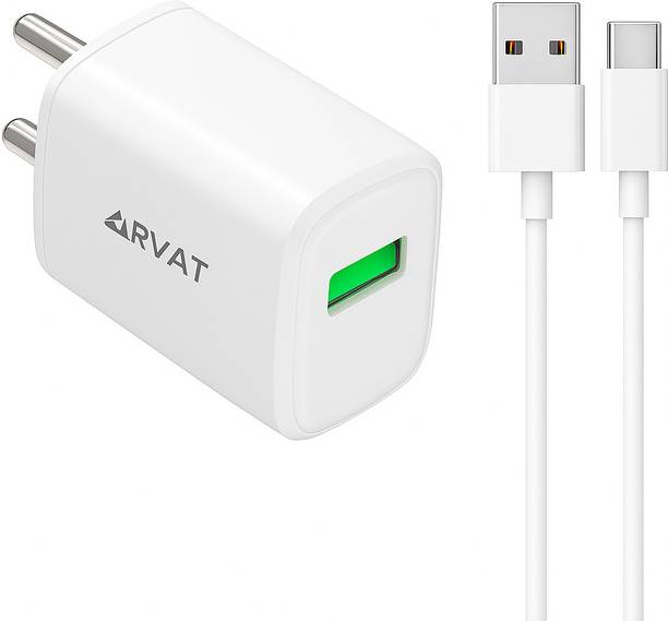 RVAT 18 W Qualcomm 3.0 3.1 A Wall Charger for Mobile with Detachable Cable
