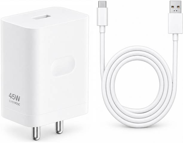 OPPO 45 W SuperVOOC 5 A Wall Charger for Mobile with Detachable Cable