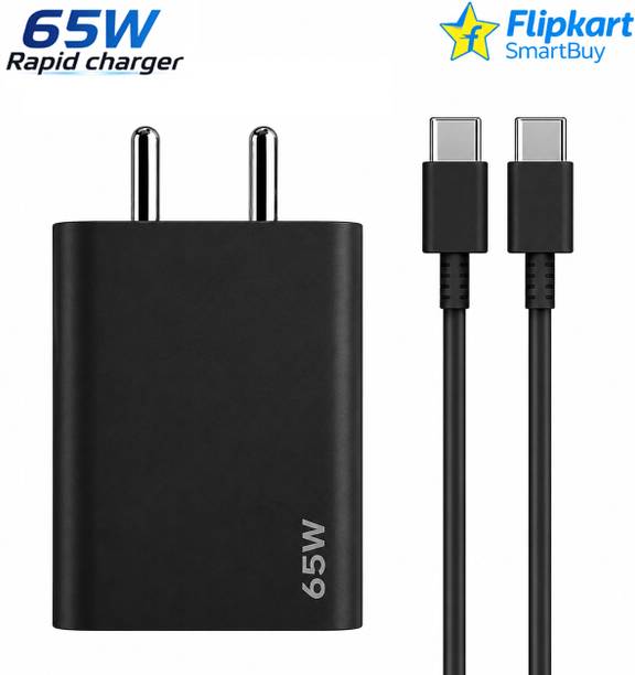 Flipkart SmartBuy 65 W PD 3 A Wall Charger for Mobile with Detachable Cable