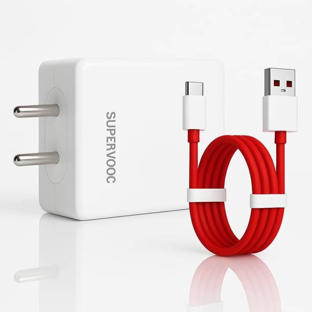Tigerify 80 W Warp 3 A Wall Charger for Mobile with Detachable Cable