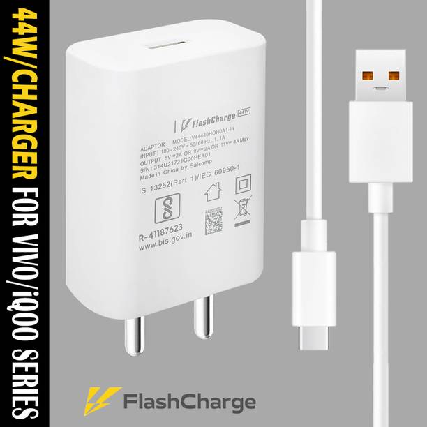 Safa 44 W Quick Charge 4 A Wall Charger for Mobile with Detachable Cable