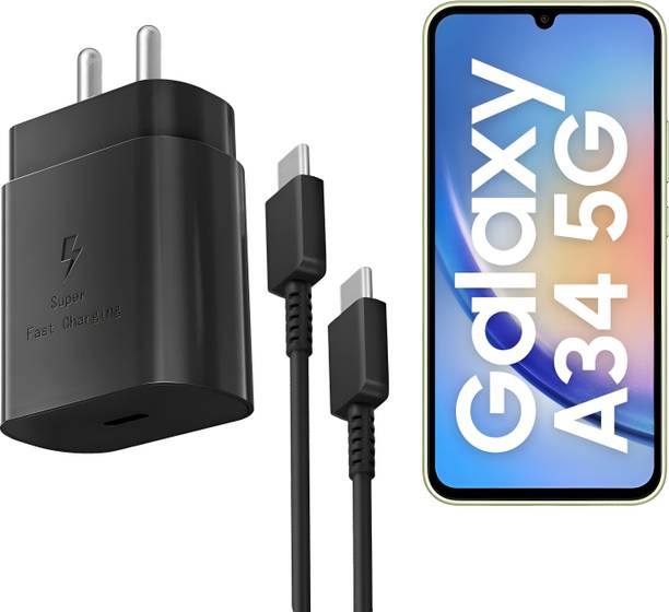 Zybux 25 W PD 3 A Wall Charger for Mobile with Detachable Cable