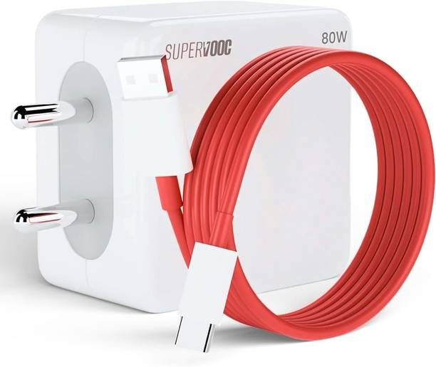 OnePlus 80 W SuperVOOC 7.3 A Wall Charger for Mobile with Detachable Cable
