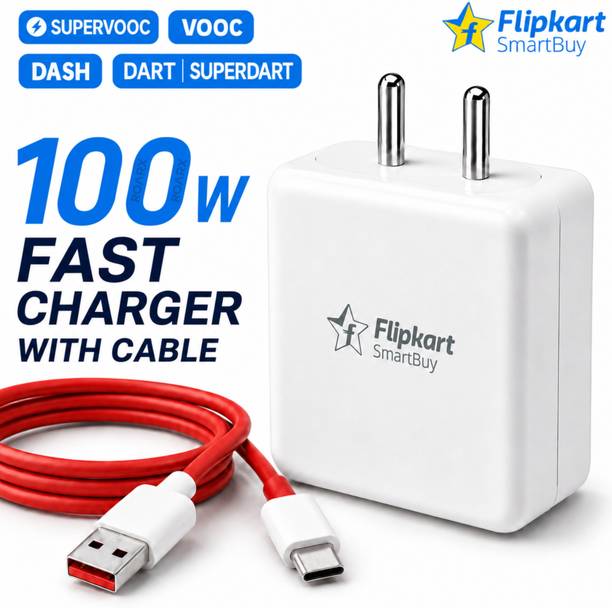 Flipkart SmartBuy 100 W SuperVOOC 9 A Wall Charger for Mobile with Detachable Cable