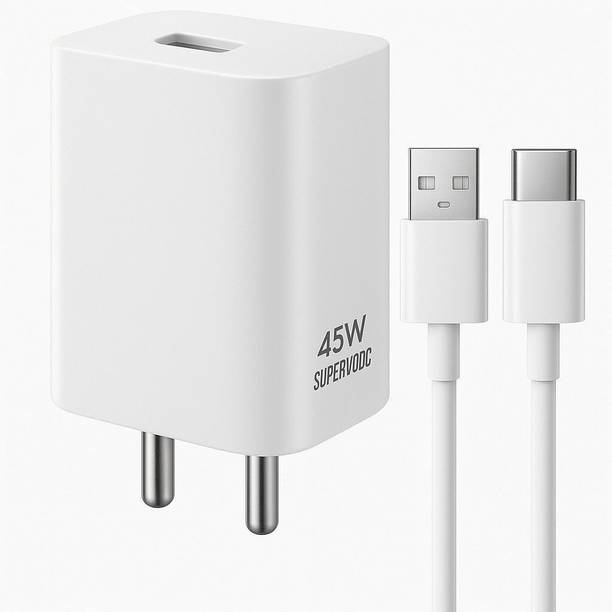 RVAT 45 W SuperVOOC 5 A Wall Charger for Mobile with Detachable Cable