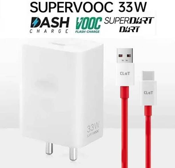 CLAT 33 W SuperVOOC 4 A Wall Charger for Mobile with Detachable Cable