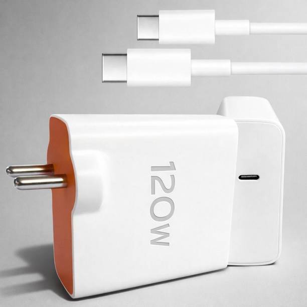 Sulania 120 W Quick Charge 6 A Wall Charger for Mobile with Detachable Cable