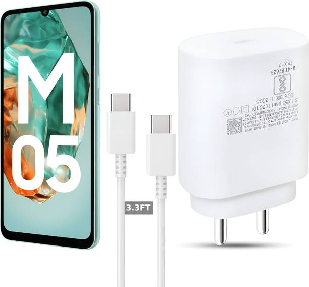 Zybux 25 W PD 3 A Wall Charger for Mobile with Detachable Cable