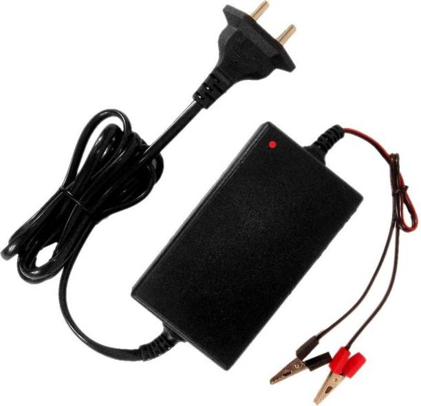 GoodsBazaar 12 Volt Battery Charger Power Supply 12V 2A Power Adaptor with Clip Bike Charger Power Supply Electronic Hobby Kit
