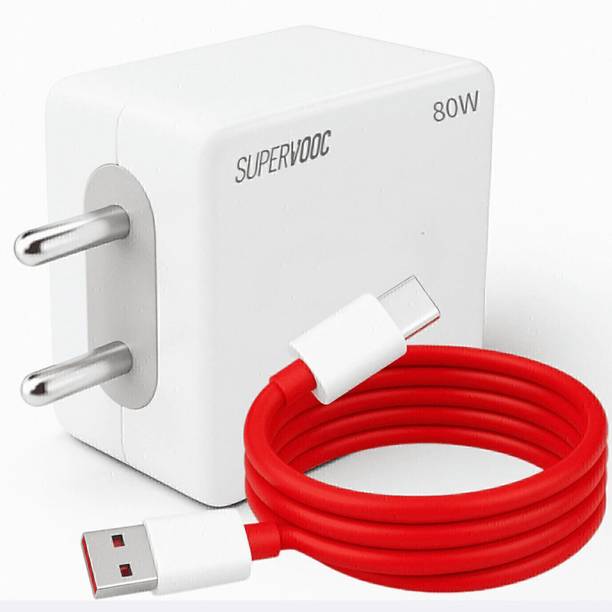 TechBlaze 80 W SuperVOOC 7.3 A Wall Charger for Mobile with Detachable Cable