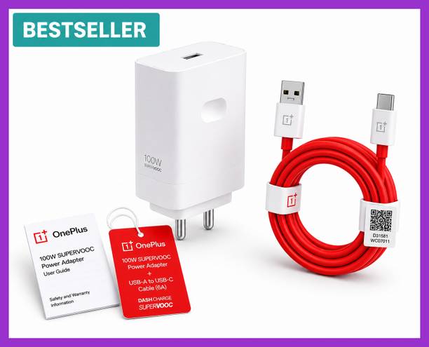 OnePlus 100 W SuperVOOC 10 A Single Port Mobile Charger with Detachable Cable