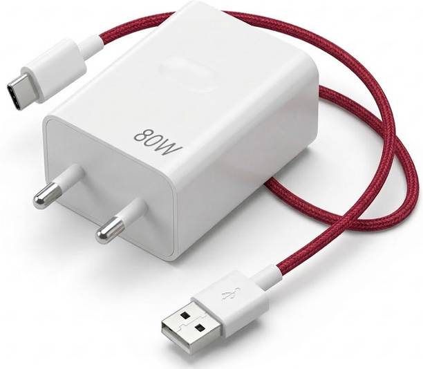 EliteGadgets 80 W SuperVOOC 6 A Wall Charger for Mobile with Detachable Cable