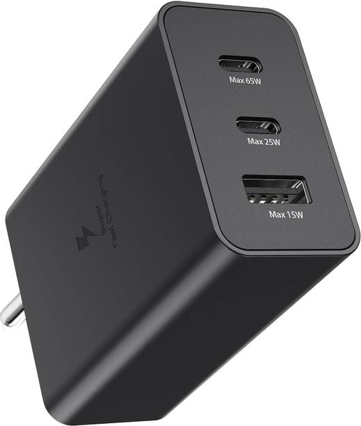 The Black Store 65 W PD 6 A Wall Charger for Mobile