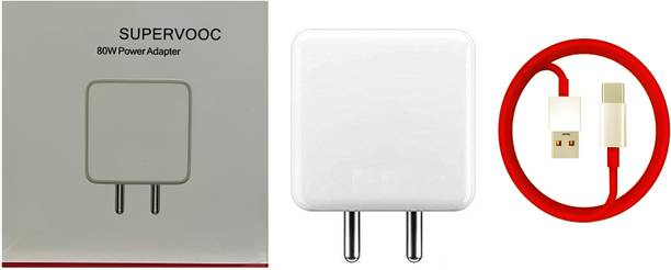 OnePlus 80 W SuperVOOC 7.3 A Wall Charger for Mobile with Detachable Cable