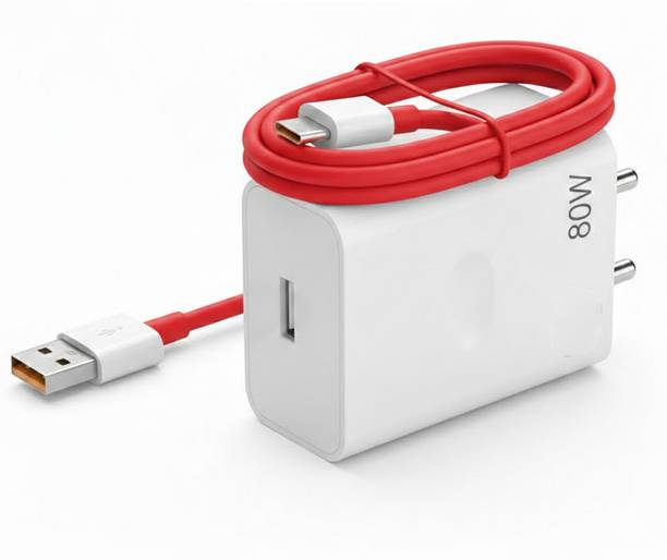 EliteGadgets 80 W SuperVOOC 6 A Wall Charger for Mobile with Detachable Cable