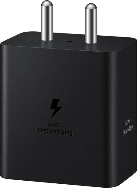 SAMSUNG 45 W GaN 3 A Wall Charger for Mobile with Detachable Cable