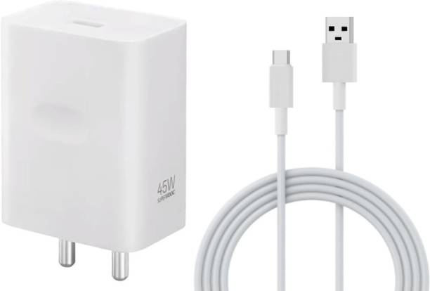 OPPO 45 W SuperVOOC 4 A Wall Charger for Mobile with Detachable Cable