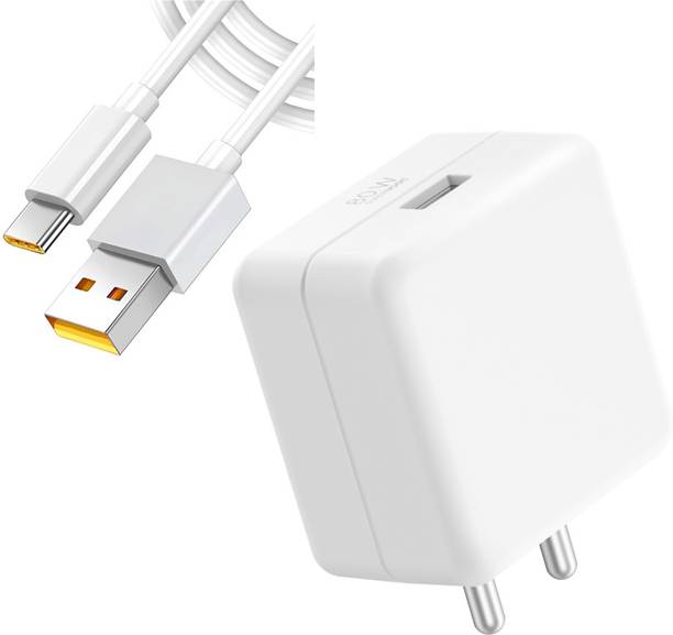 MAK 80 W SuperVOOC 4 A Wall Charger for Mobile with Detachable Cable