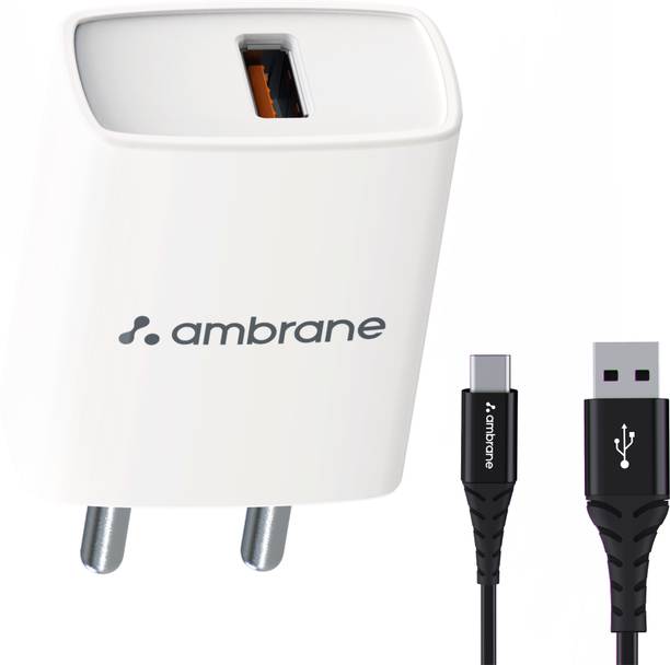 Ambrane 25 W 3 A Wall Charger for Mobile with Detachable Cable