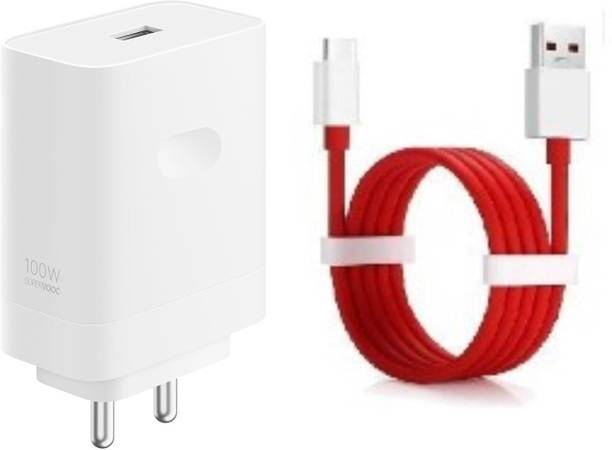 OnePlus 100 W SuperVOOC 9 A Wall Charger for Mobile with Detachable Cable