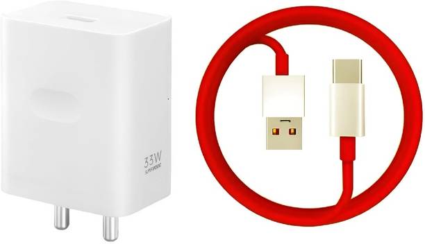 OnePlus 33 W SuperVOOC 3 A Wall Charger for Mobile with Detachable Cable
