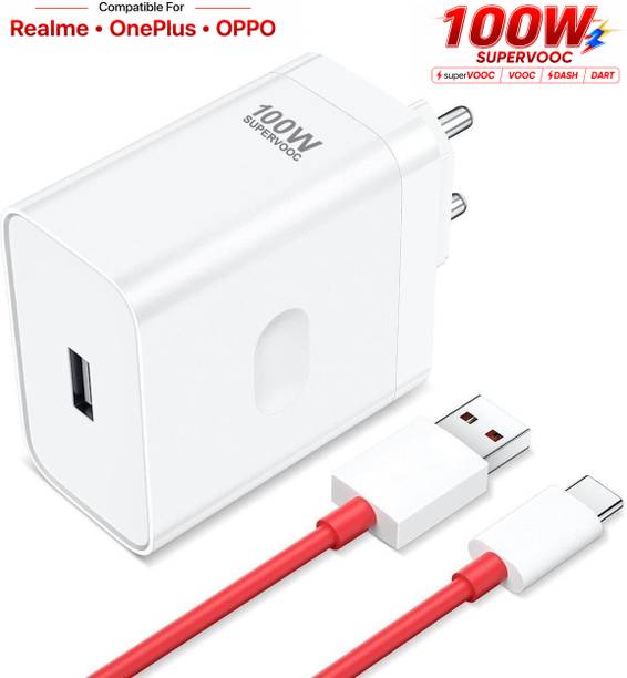 RVAT 100 W SuperVOOC 9 A Wall Charger for Mobile with Detachable Cable