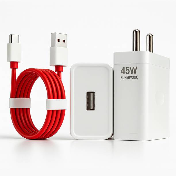 shopbucket 45 W SuperVOOC 5 A Wall Charger for Mobile with Detachable Cable