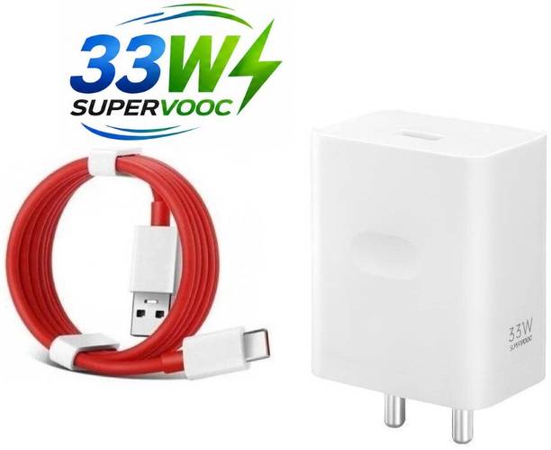 OnePlus 33 W SuperVOOC 3 A Wall Charger for Mobile with Detachable Cable