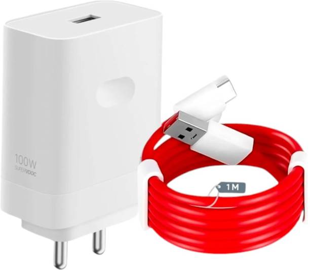 OnePlus 100 W SuperVOOC 6.5 A Wall Charger for Mobile with Detachable Cable