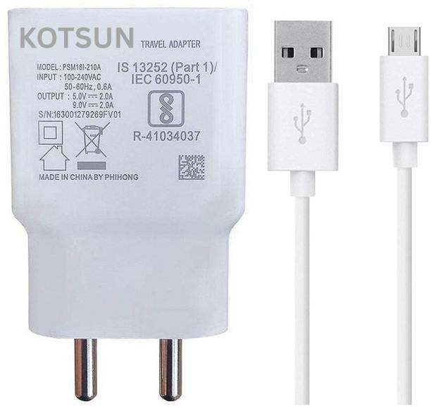 Kotsun 12 W 2.4 A Wall Charger for Mobile with Detachable Cable