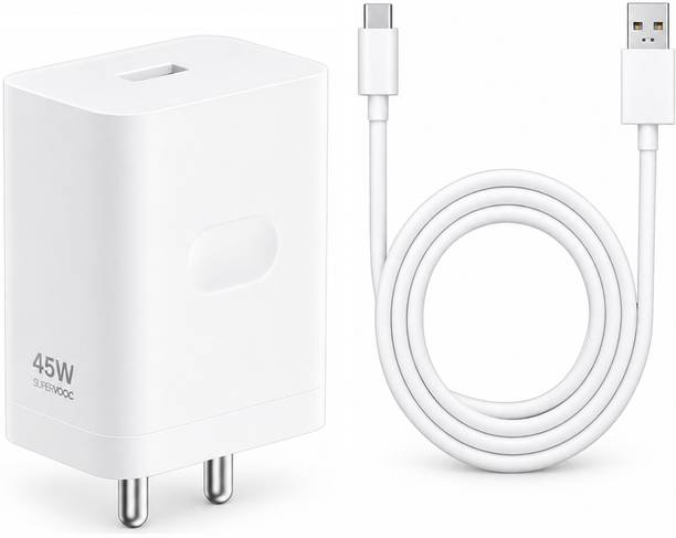 OPPO 45 W SuperVOOC 5 A Wall Charger for Mobile with Detachable Cable