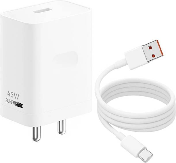 ChargHunt 45 W SuperVOOC 5 A Wall Charger for Mobile with Detachable Cable