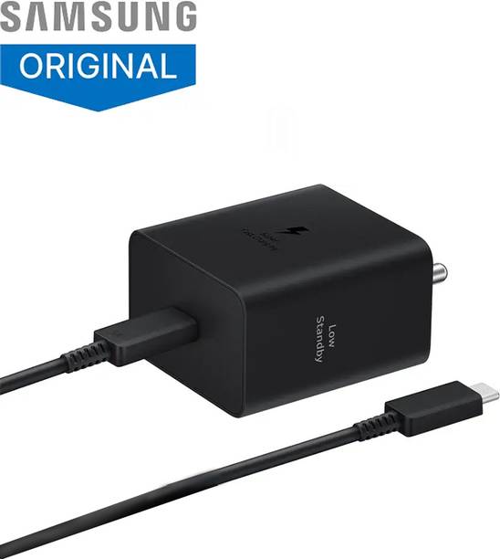 Samsung 45 W GaN 3 A Wall Charger for Mobile with Detachable Cable