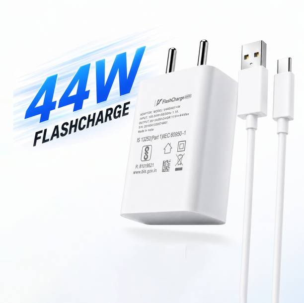 MAXIMILION 44 W Quick Charge 6 A Wall Charger for Mobile with Detachable Cable
