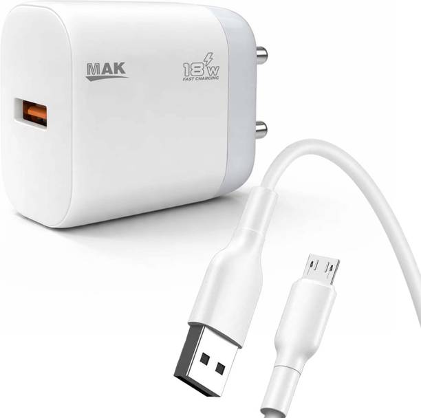 MAK 18 W Supercharge 2.4 A Wall Charger for Mobile with Detachable Cable