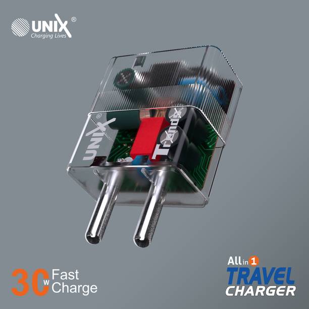 Unix 30 W TurboPower 3.0 4 A Wall Charger for Mobile with Detachable Cable