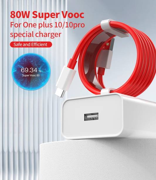 OnePlus SuperVOOC 9 A Single Port Mobile Charger with Detachable Cable