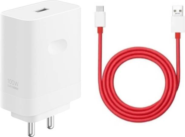 OnePlus 100 W SuperVOOC 9 A Wall Charger for Mobile with Detachable Cable