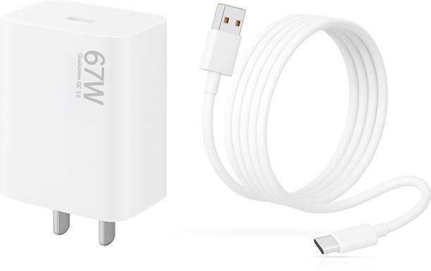 Hespa 67 W Qualcomm 3.0 3 A Wall Charger for Mobile with Detachable Cable