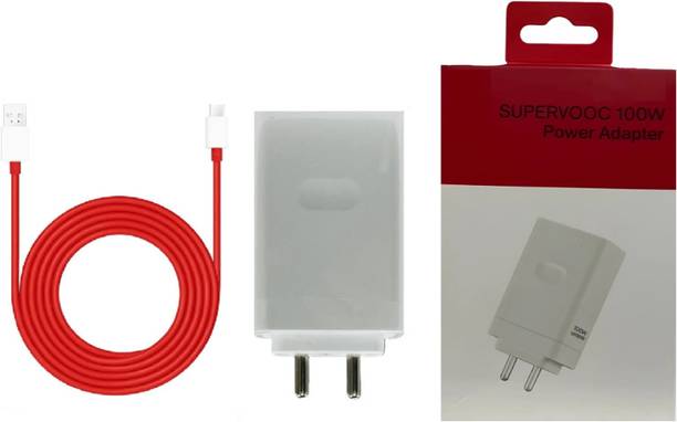 OnePlus 100 W SuperVOOC 9 A Wall Charger for Mobile with Detachable Cable