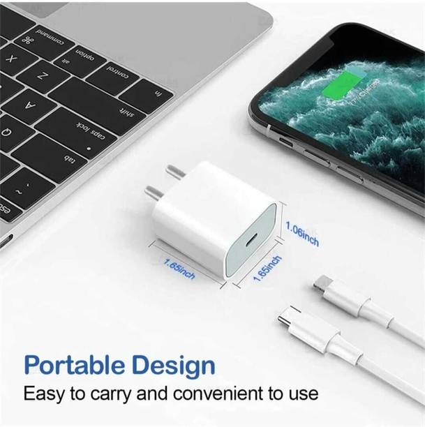 JUVITEK 20 W PD 3 A Wall Charger for Mobile with Detachable Cable