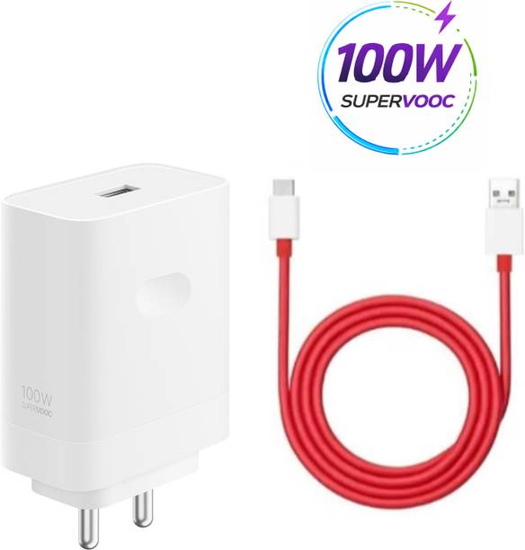 OnePlus 100 W SuperVOOC 9 A Wall Charger for Mobile with Detachable Cable