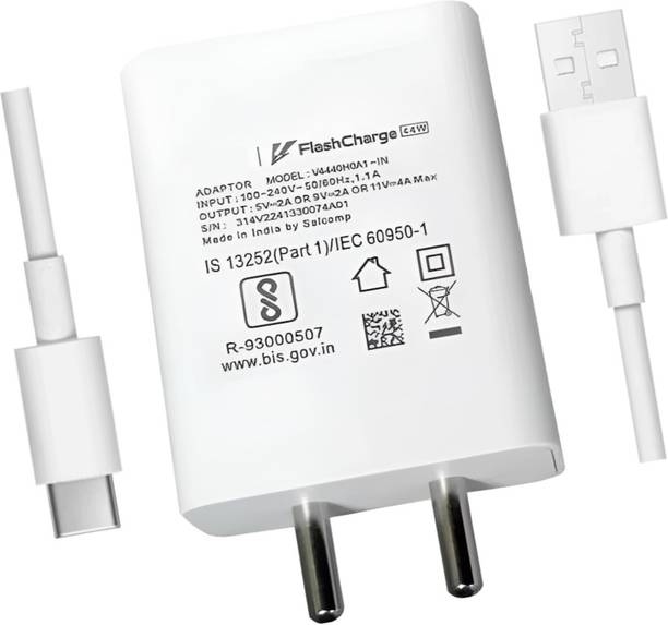 BLYNOIZ 44 W Quick Charge 4 A Wall Charger for Mobile with Detachable Cable