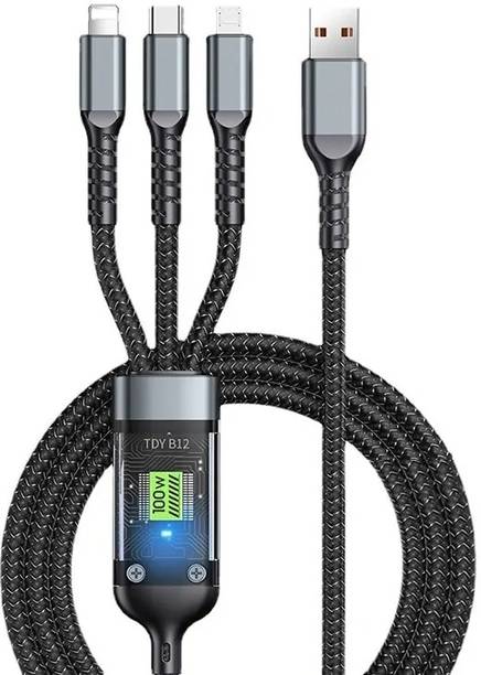 Chias 100 W Quick Charge 6 A Wall Charger for Mobile with Detachable Cable