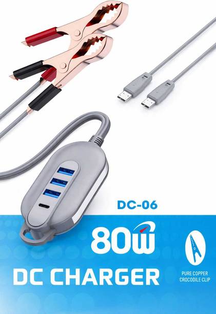 WRENS 80 W Quick Charge 3.1 A Multi-pin Wall Charger for Mobile with Detachable Cable